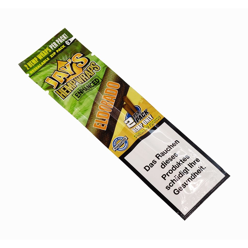 Pack of Jay's Hemp Wraps with visible branding on a white background