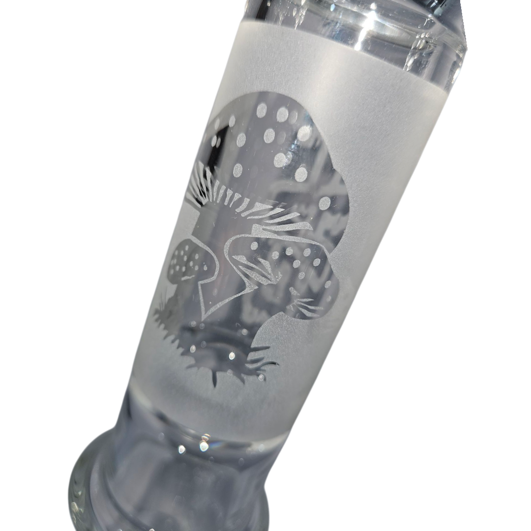 BILLYMART Mushroom Perc Straight Bong - 25cm BillyMart