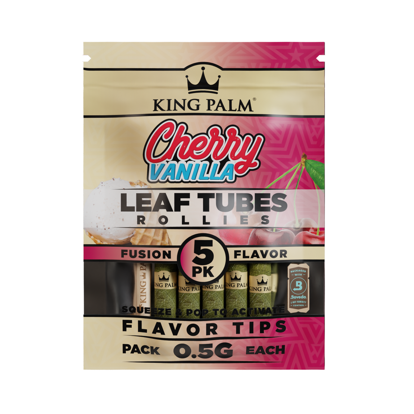KING PALM Cherry Vanilla Rollie - 5pk BillyMart