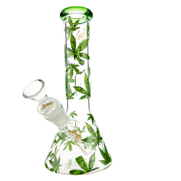 BILLY MATE Green MJ Leaf Beaker - 23cm
