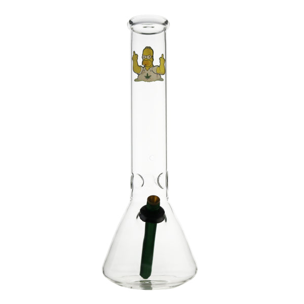 Homer Flipping The Bird Beaker Bong - 35cm