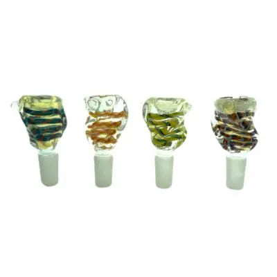 COLOURED Twisted Swirl Glass Cone Piece - 19mm