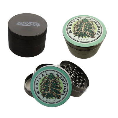 CRUSHERS Medicinal Greenery 4 Piece Grinder - 63mm BillyMart