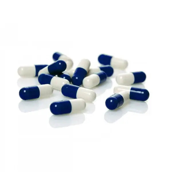 Size 00 Dark Blue/White Gelatin Capsules x 70000
