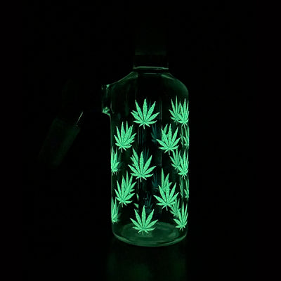 MARIJUANA LEAF Glow In The Dark Ash Catcher - 14mm