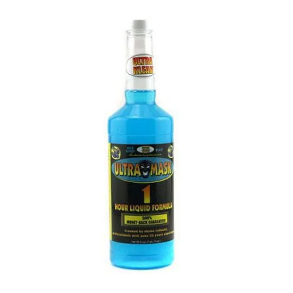 A 25oz bottle of ULTRA KLEAN Ultra Mask detox formula in Wild Berry flavor, predominantly blue in color with a label that includes the product name and branding.