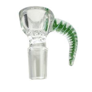 GLASS Slider Cone Piece Green Handle – 14mm