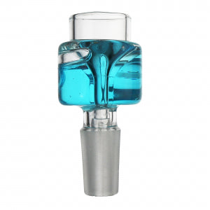 GLYCERIN Blue Glass Cone Piece - 14mm