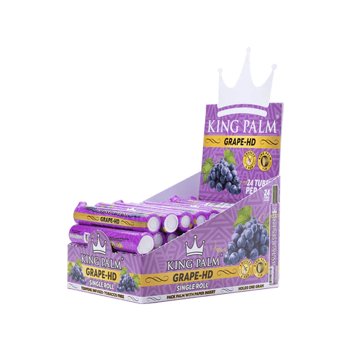 King Palm Grape-HD rolling paper packaging on a white background