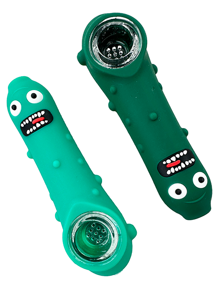 Pickle Rick Silicone Pipe - 12cm