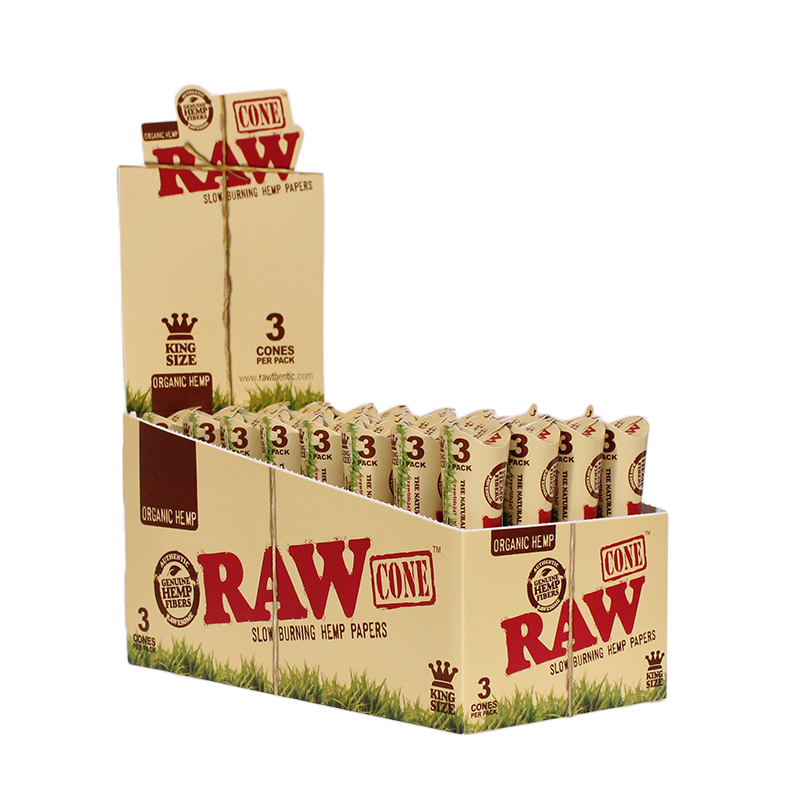 RAW Organic Hemp Cones King - 3pk BillyMart