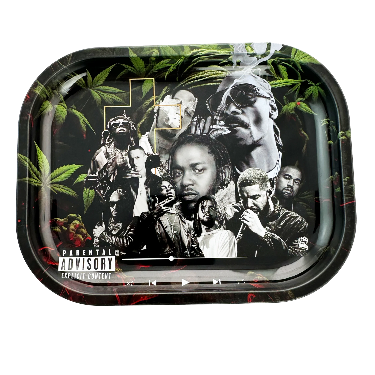 RAPPERS Hip Hop Metal Rolling Tray With Lid - Small BillyMart