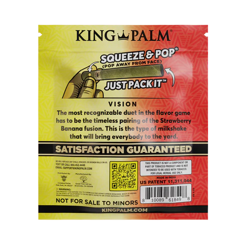 King Palm product packaging with text and branding on a white background