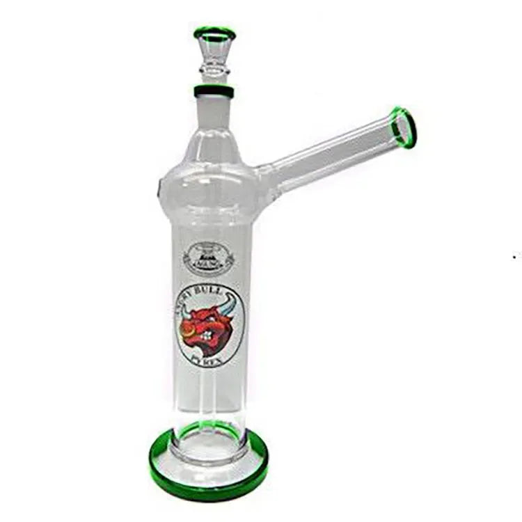 Agung Glass Side Slider Large 31cm — Pyrex glass bong with side slider design and one-piece stem and cone
