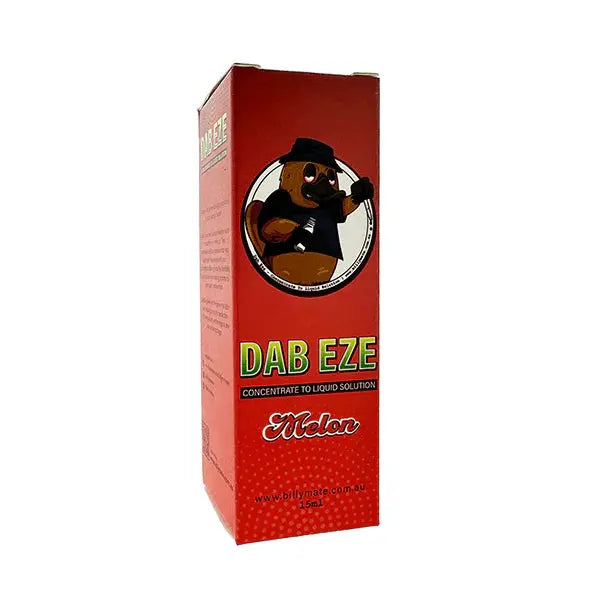 Red box of Dab Eze Melon concentrate on a white background