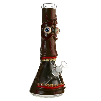 A 3D figurine resembling a tree with human-like features, used as a smoking accessory with a bowl and a stem.