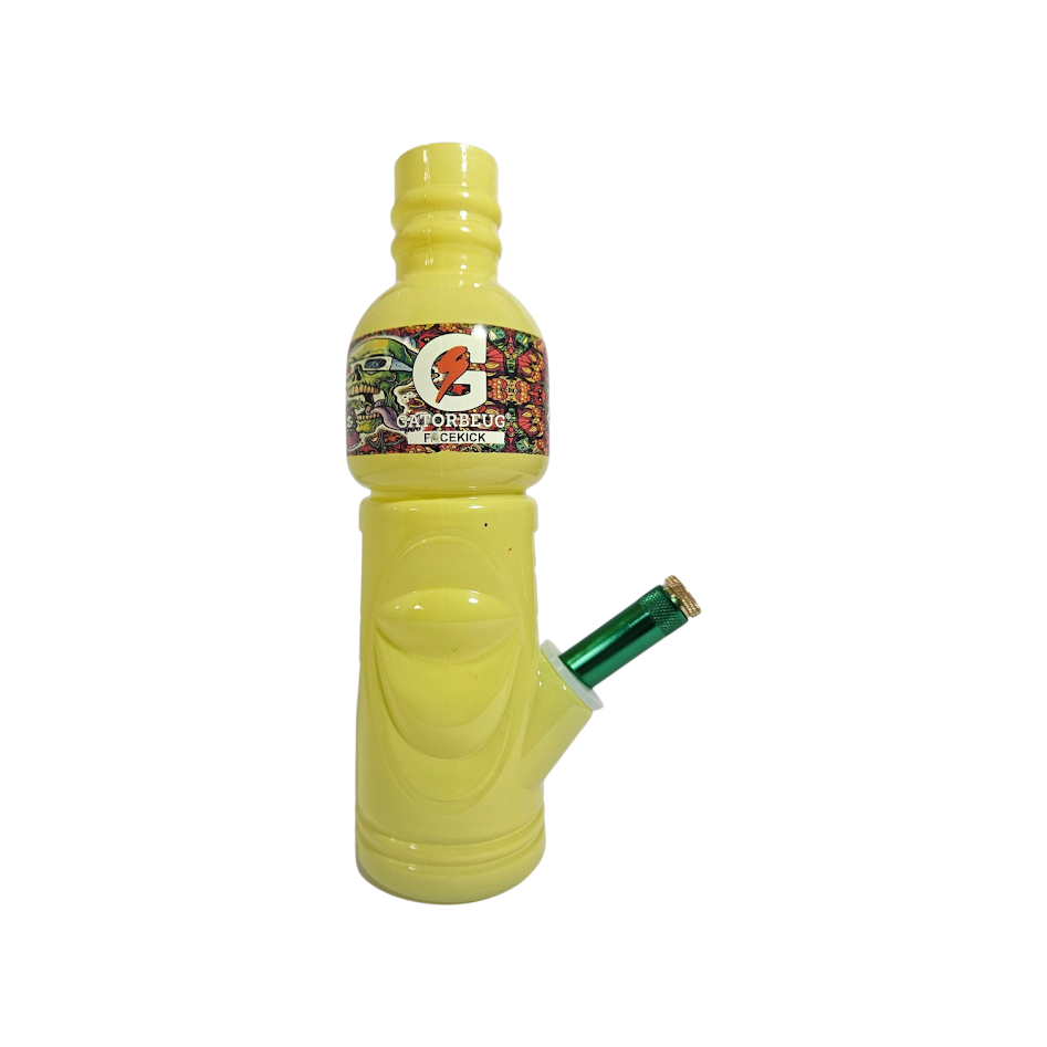 GATO Solid Colour Metal Stem Bong Yellow 23cm