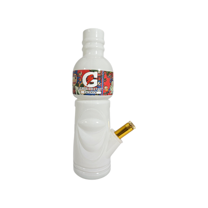 GATO Solid Colour Metal Stem Bong White 23cm