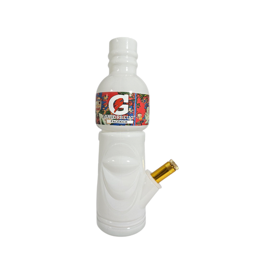 GATO Solid Colour Metal Stem Bong White 23cm