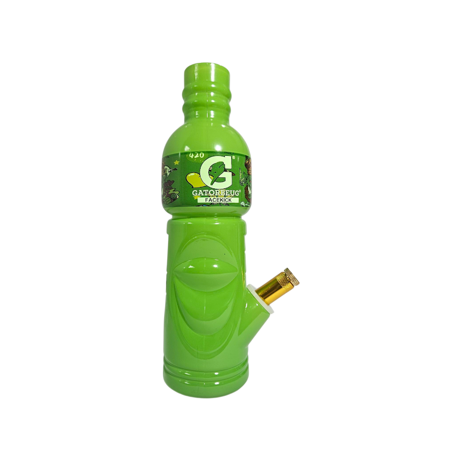 GATO Solid Colour Metal Stem Bong Green 23cm