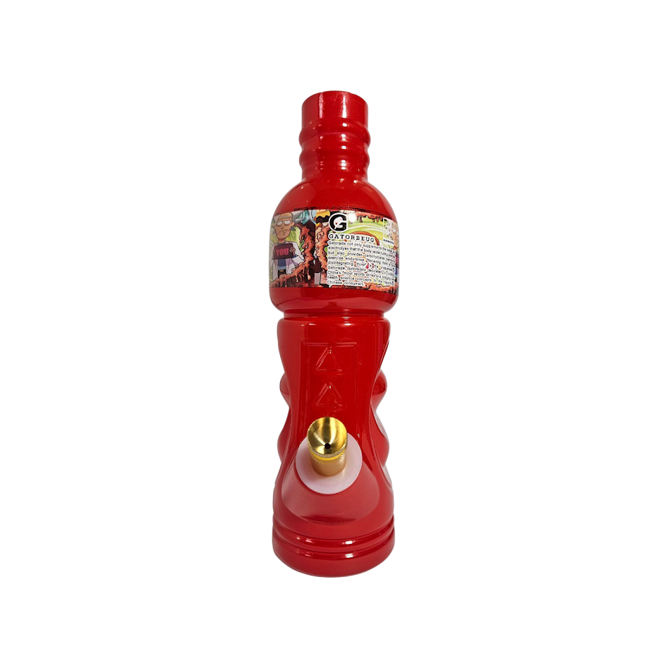 GATO Solid Colour Metal Stem Bong Red - 23cm BillyMart