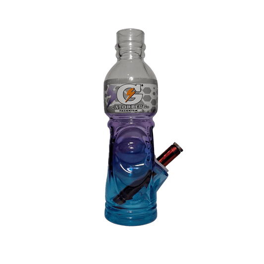 GATO Metal Stem Purple/Blue Bong – 23cm shaped like a gatorade bottle 