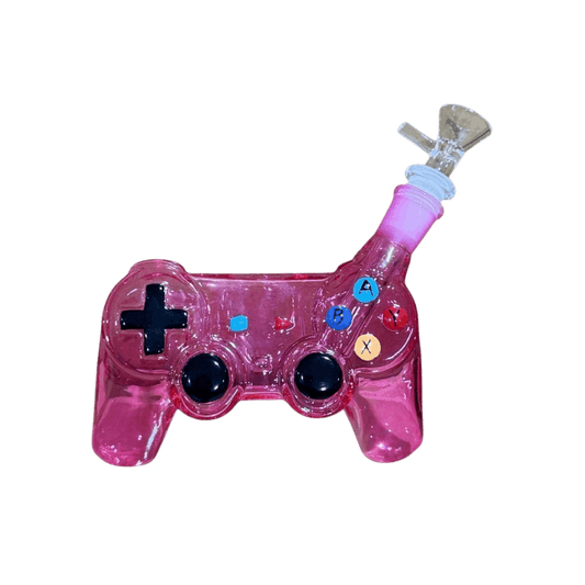 Pink gaming controller with a straw attachment on a white background
BILLYMART Controller Bong #1