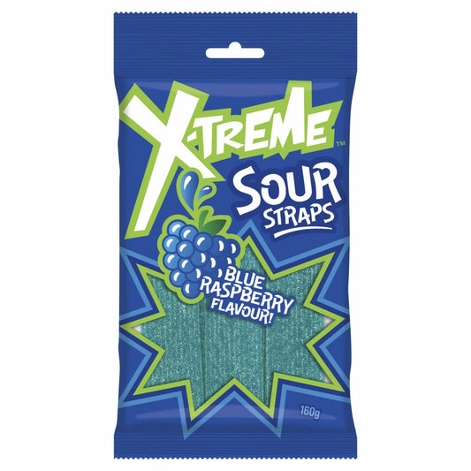 XTREME Sour Straps Blue Raspberry - 160g