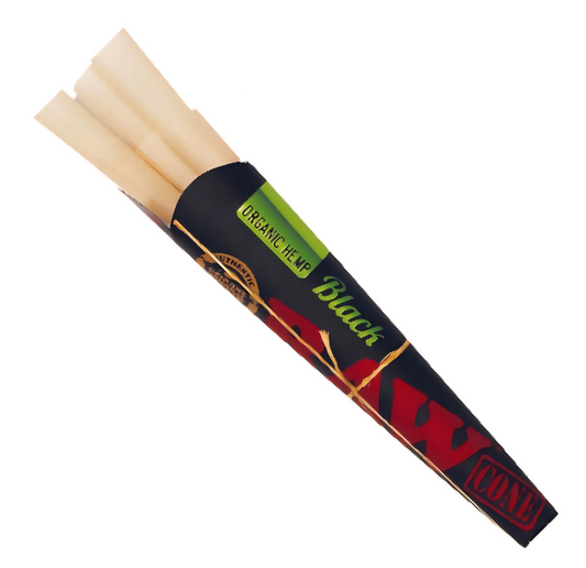 RAW Black Organic Hemp Cones 1¼ - 6pk