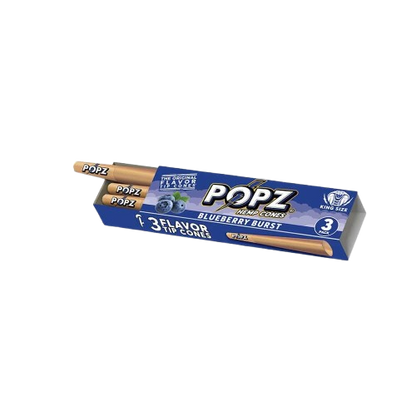 A pack of KING PALM POPZ Blueberry Burst rolling papers.