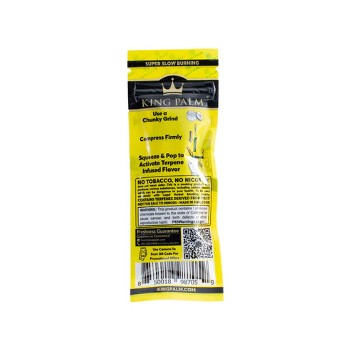 Yellow King Palm product packaging with text and branding on a white background