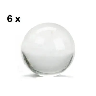 6 x Clear Marble Carb Cap for bangers 34mm