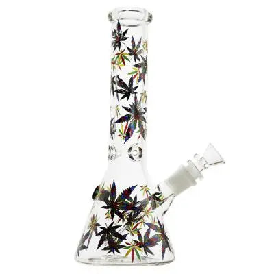 Multi-Color Marijuana Leaf Beaker - 25cm