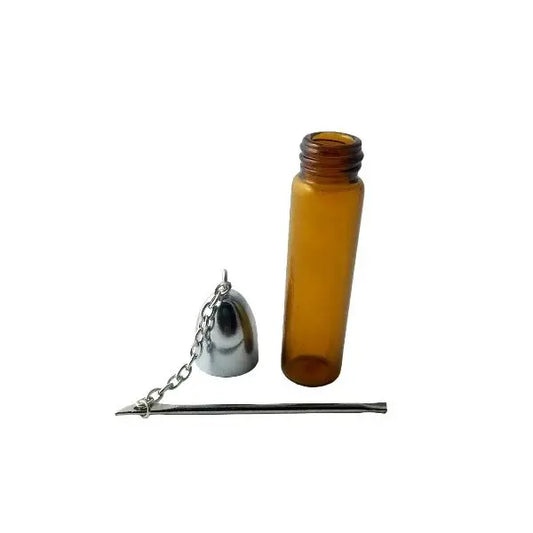 Star Bullet Collections Vial & Silver Spoon – 6.5cm