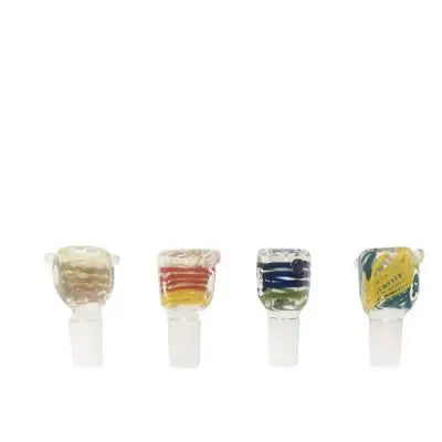 COLOURED Square Swirl Glass Cone Piece - 19mm