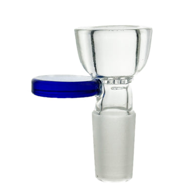 COLOURED Glass Cone Piece With Coin Shape Handle - 14mm