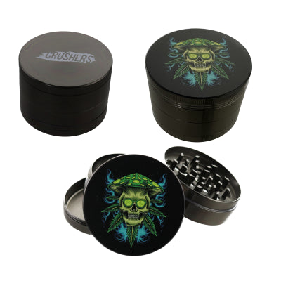 CRUSHERS Shroom-Skull Enigma 4 Piece Grinder - 63mm