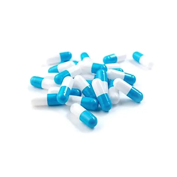 Size 00 Blue/White Gelatin Capsules