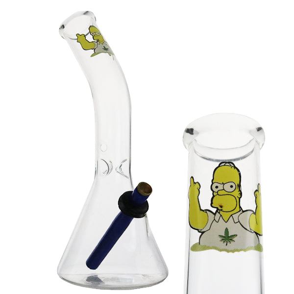 Homer Simpson Fingers Up Angled Beaker - 30cm