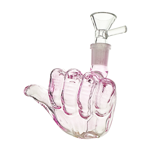 Pink Thumbs Up Bong - 14mm