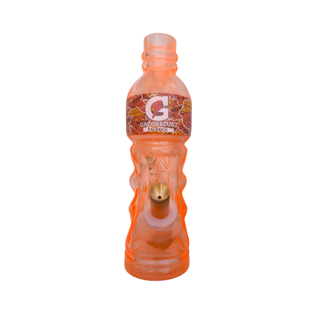 Orange bottle with a Gatorade logo on a white background