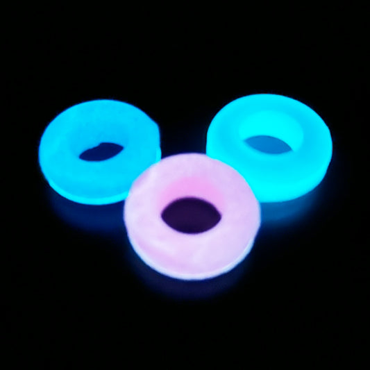 Colored Glow-in-the-Dark Bonza Silicone Grommets