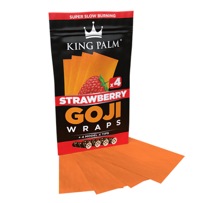 Pack of King Palm Strawberry Goji Wraps on a white background