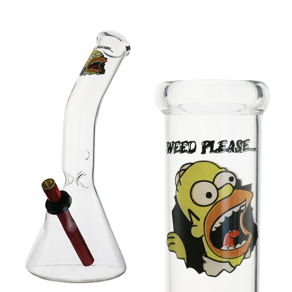 WEED PLEASE Angled Beaker Bong - 30cm BillyMart