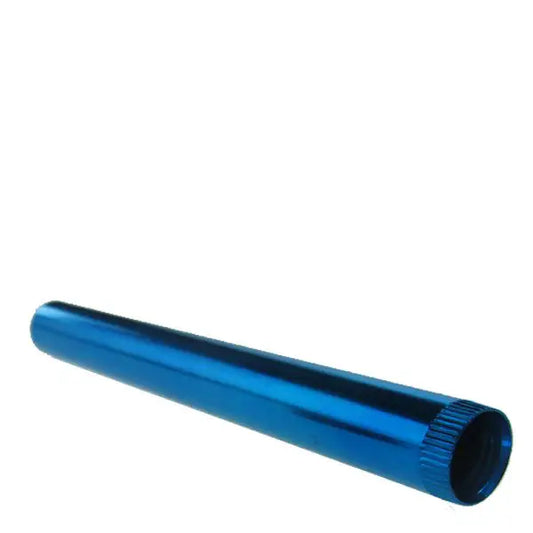 A blue metal plumbing stem designed to fit bonza cone pieces and bonza grommets.