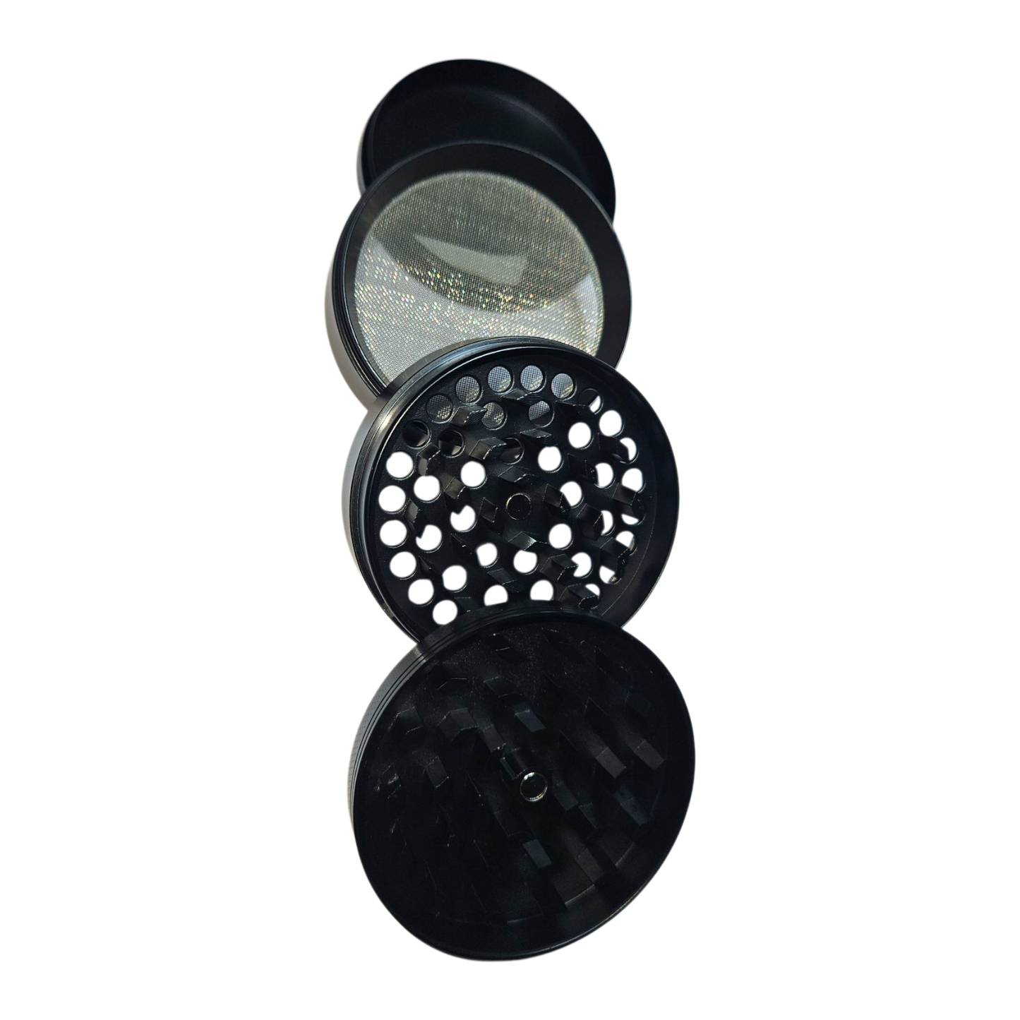 BILLYMART Aluminium 4 Piece Grinder Black - 60mm BillyMart