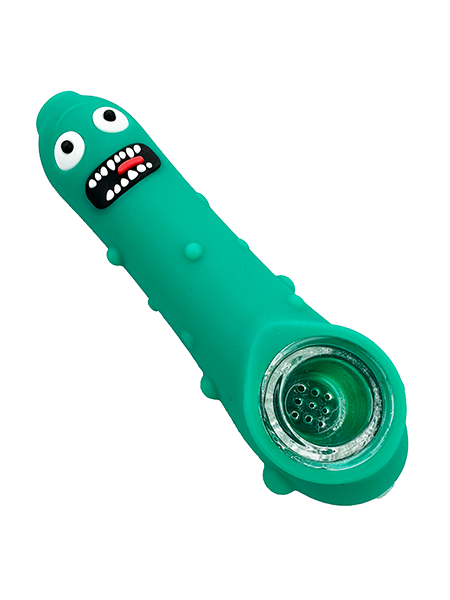 Pickle Rick Silicone Pipe - 12cm