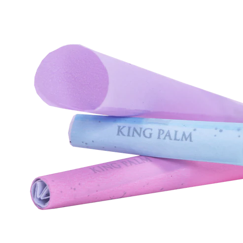 Purple and blue King Palm on a white background