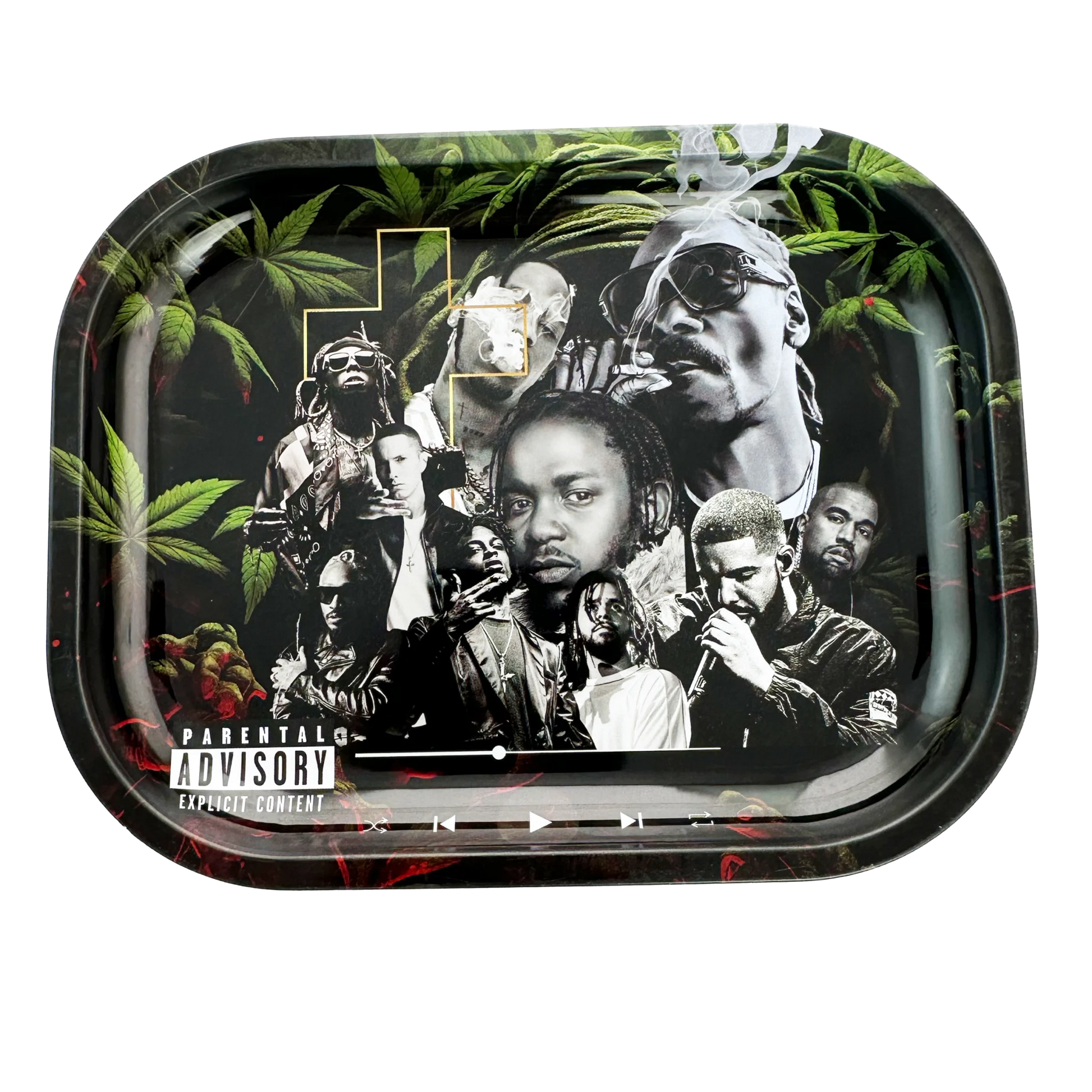 RAPPERS Hip Hop Metal Rolling Tray With Lid - Small BillyMart
