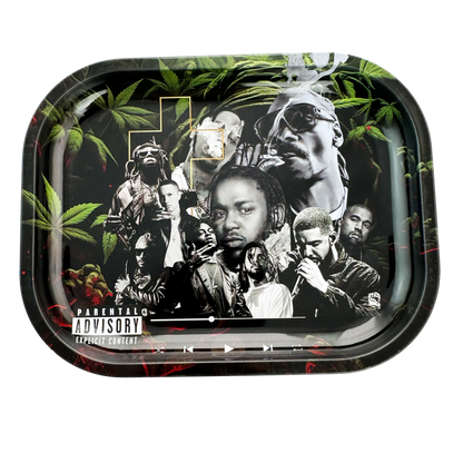 RAPPERS Hip Hop Metal Rolling Tray With Lid - Small BillyMart